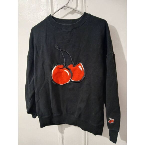 Black Cherry Embroidered Women's Sweater - Picture 2 of 6